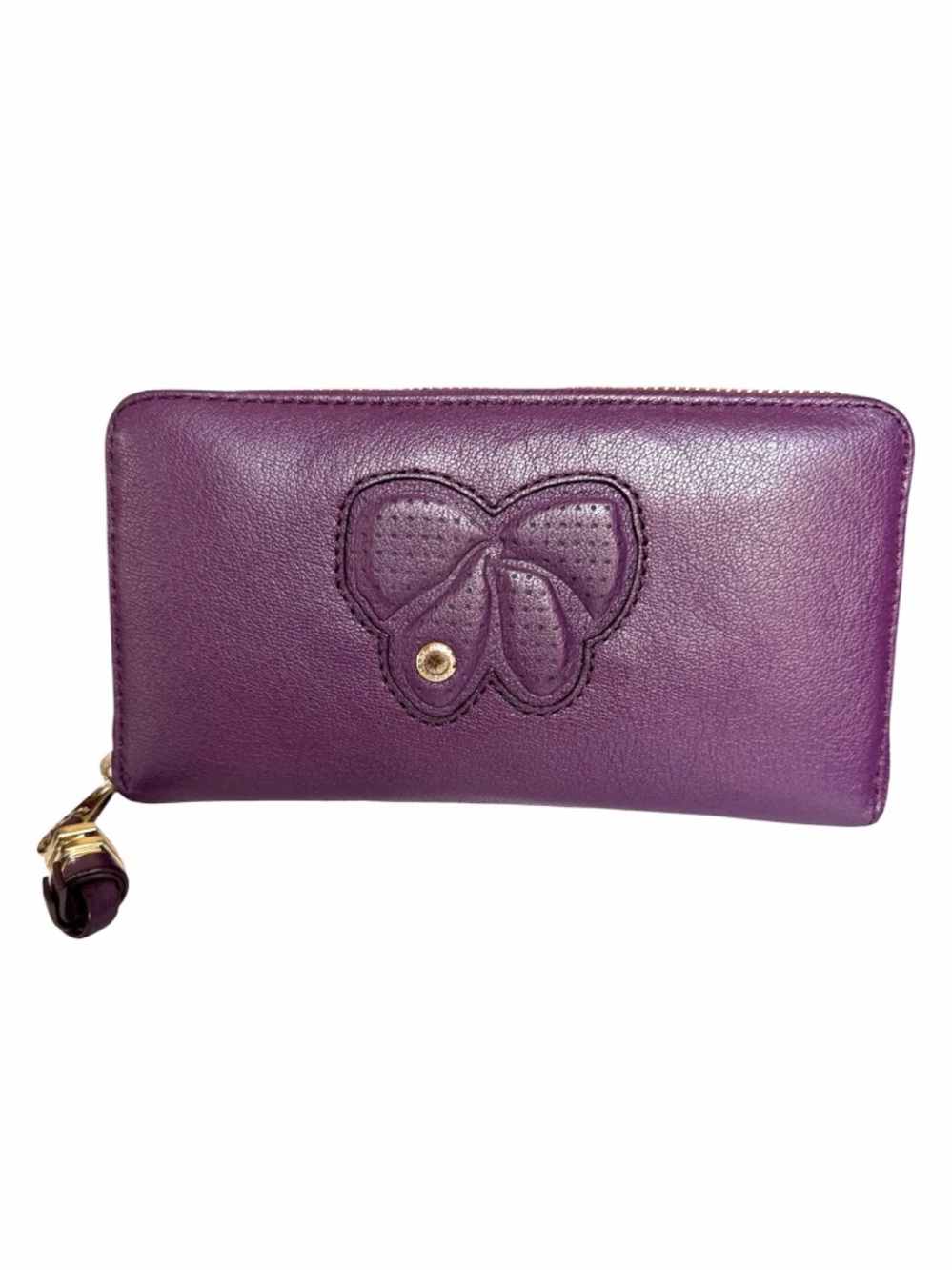 Marc Jacobs Bow Wow Purple Leather Large Wallet
